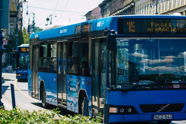 Budapeste Hungria Julho 2020 Vista Tradicional Ônibus Público Húngaro Para — Fotografia de Stock