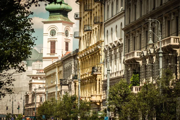 Budapest Hungary July 2020 View Gothic Architecture Historical Building Downtown — Stock Photo, Image