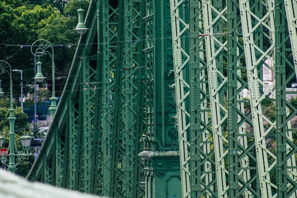 Budapest Hungría Julio 2020 Vista Del Puente Cadena Szechenyi Puente —  Fotos de Stock