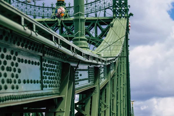 Budapest Hongrie Juillet 2020 Vue Pont Chaîne Szechenyi Est Pont — Photo