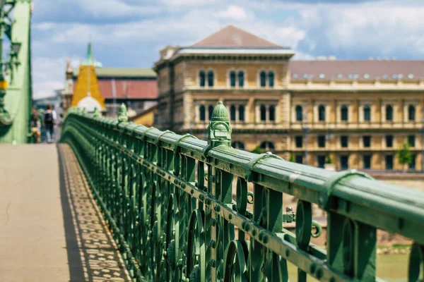 Budapest Hungría Julio 2020 Vista Del Puente Cadena Szechenyi Puente — Foto de Stock