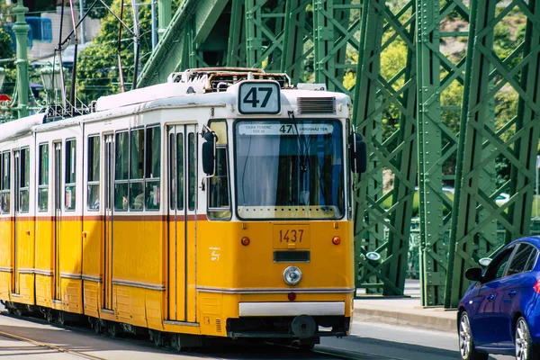 Budapest Ungarn Juli 2020 Blick Auf Eine Alte Ungarische Elektrische — Stockfoto