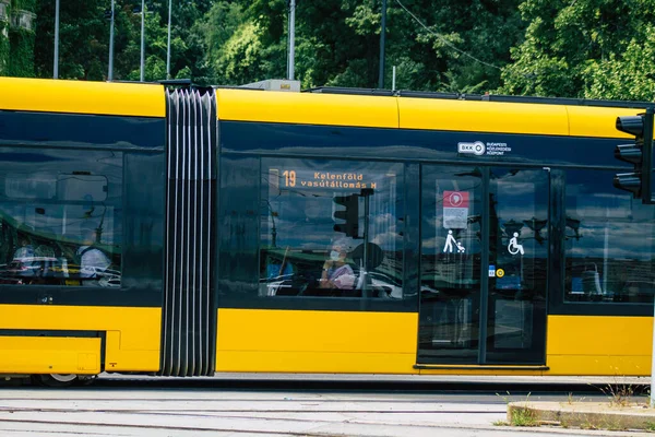 Budapest Hongrie Juillet 2020 Vue Nouveau Tramway Électrique Hongrois Pour — Photo