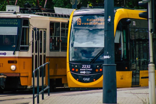 Budapest Hongrie Juillet 2020 Vue Nouveau Tramway Électrique Hongrois Pour — Photo