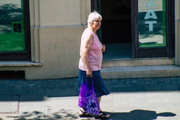 Budapest Ungarn Juli 2020 Blick Auf Nicht Identifizierte Fußgänger Den — Stockfoto