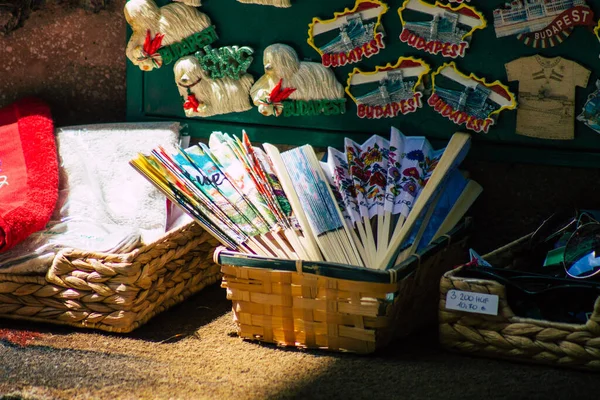 Budapest Hungría Julio 2020 Vista Objetos Decorativos Vendidos Una Tienda — Foto de Stock