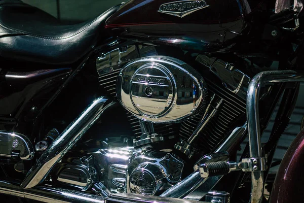 Budapest Hongrie Juillet 2020 Vue Une Moto Harley Davidson Garée — Photo