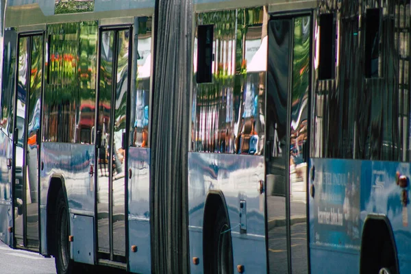 Budapeszt Węgry Lipca 2020 Widok Tradycyjnego Węgierskiego Publicznego Autobusu Miejskiego — Zdjęcie stockowe