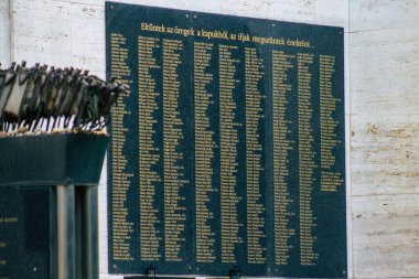 Budapeşte Macaristan 15 Temmuz 2020 'de Dohany Sokağı Sinagogu' na bakınız, Erzsebetvaros 'ta tarihi bir bina ve Avrupa' nın en büyük sinagogu. 