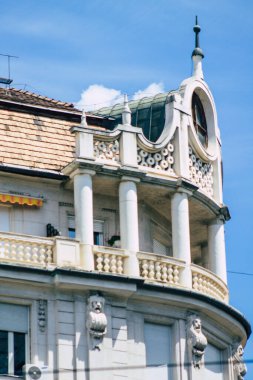 Budapeşte Macaristan 15 Temmuz 2020 Macaristan 'ın başkenti ve Macaristan' ın en kalabalık şehri olan Budapeşte 'nin şehir merkezindeki tarihi yapı manzarası