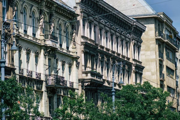 Budapest Hungary July 2020 Вид Архітектуру Історичного Будинку Центрі Будапешта — стокове фото