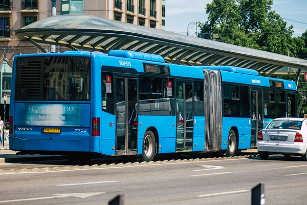 Budapeste Hungria Julho 2020 Vista Tradicional Ônibus Público Húngaro Para — Fotografia de Stock