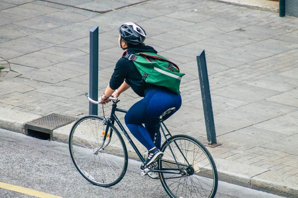 Budapest Hongrie Juillet 2020 Vue Personnes Non Identifiées Roulant Vélo — Photo