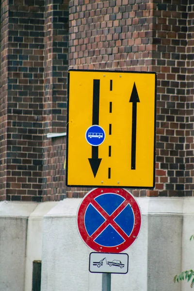 Budapest Hungary July 2020 View Street Sign Road Sign Set — 스톡 사진