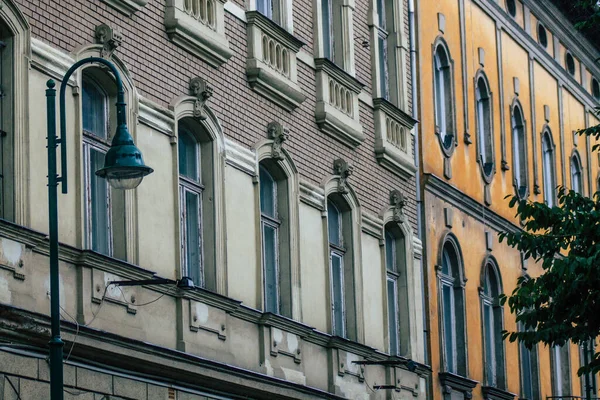 Budapeste Hungria Julho 2020 Vista Fachada Edifício Histórico Centro Cidade — Fotografia de Stock