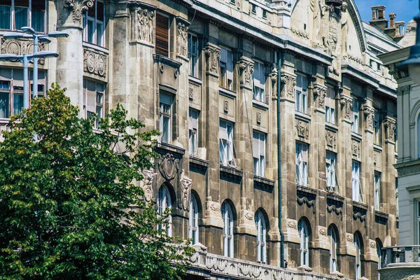 Budapest Ungarn Juli 2020 Blick Auf Die Fassade Eines Historischen — Stockfoto