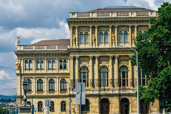 Budapeste Hungria Julho 2020 Vista Fachada Edifício Histórico Centro Cidade — Fotografia de Stock