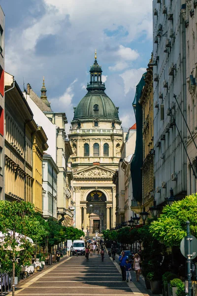 Budapest Hongrie Juillet 2020 Vue Façade Bâtiment Historique Dans Centre — Photo