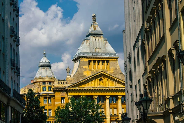Budapešť Maďarsko Července 2020 Pohled Fasádu Historické Budovy Centru Budapešti — Stock fotografie