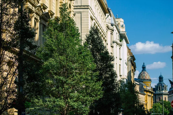 Budapest Hungría Julio 2020 Vista Fachada Edificio Histórico Centro Budapest — Foto de Stock