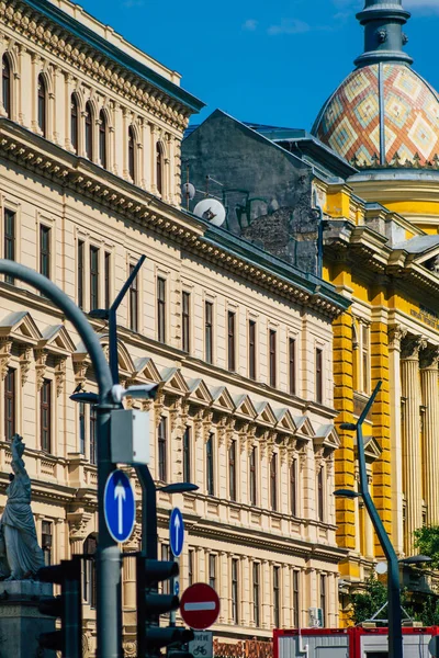 Budapeste Hungria Julho 2020 Vista Fachada Edifício Histórico Centro Cidade — Fotografia de Stock