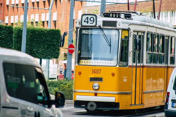 Budapest Ungarn Juli 2020 Blick Auf Eine Alte Ungarische Elektrische — Stockfoto