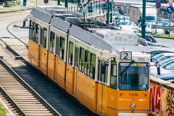 Budapest Ungarn Juli 2020 Blick Auf Eine Alte Ungarische Elektrische — Stockfoto