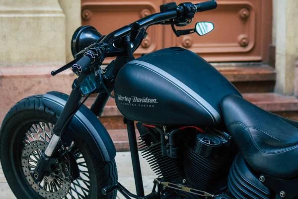 Budapest Hongrie Juillet 2020 Vue Une Moto Monster Custom Harley — Photo