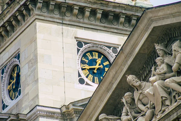 Budapest Hungary July 2020 View Facade Stephen Basilica Located Downtown — Stock Photo, Image