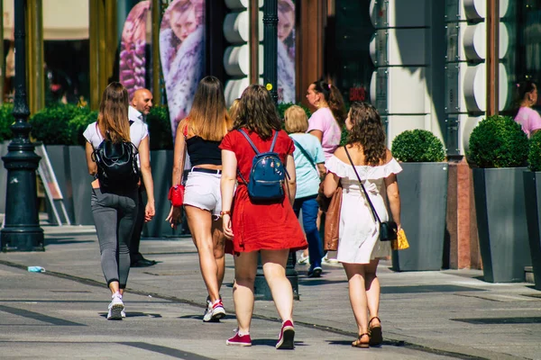 Budapest Ungarn Juli 2020 Blick Auf Unbekannte Die Der Fashion — Stockfoto