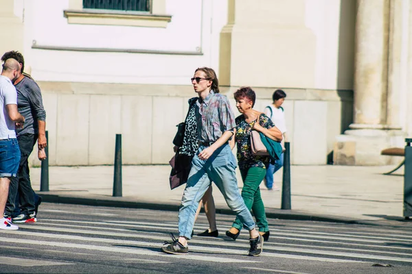 Budapest Ungarn Juli 2020 Blick Auf Nicht Identifizierte Fußgänger Die — Stockfoto