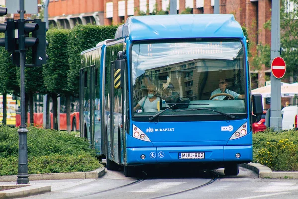 Budapest Ungarn Juli 2020 Blick Auf Einen Traditionellen Ungarischen Stadtbus — Stockfoto