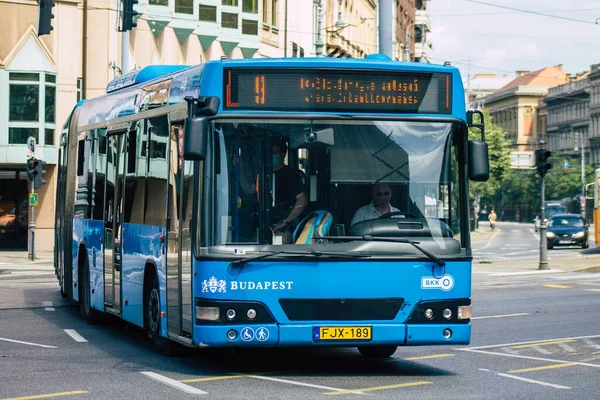 Budapest Ungarn Juli 2020 Blick Auf Einen Traditionellen Ungarischen Stadtbus — Stockfoto