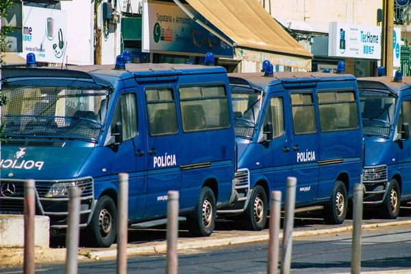 Lisboa Portugal Julho 2020 Vista Carro Policial Clássico Estacionado Frente — Fotografia de Stock