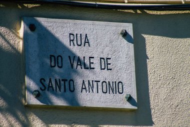 Lizbon Portekiz 25 Temmuz 2020 Bir cadde ya da yol görüntüsü bir sokağa verilen bir isim, genellikle onları Lizbon sokaklarında daha fazla teşhis etmek için adresin bir kısmını oluşturur