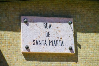 Lizbon Portekiz 25 Temmuz 2020 Bir cadde ya da yol görüntüsü bir sokağa verilen bir isim, genellikle onları Lizbon sokaklarında daha fazla teşhis etmek için adresin bir kısmını oluşturur