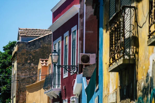 Лісабон Португалія Джулі 2020 Вид Класичних Фасадів Античних Історичних Будівель — стокове фото