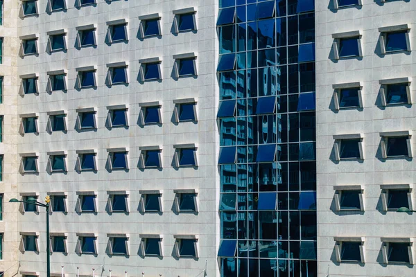 Lisbon Portugal July 2020 View Facade Modern Buildings Downtown Area — Stock Photo, Image