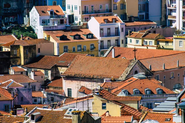 Lissabon Portugal Juli 2020 Blick Auf Historische Gebäude Der Innenstadt — Stockfoto