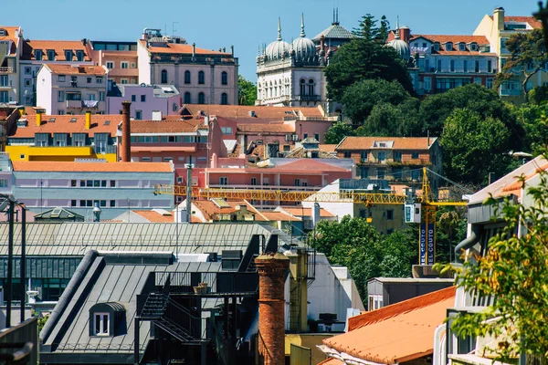 Lisboa Portugal Julio 2020 Vista Panorámica Los Edificios Históricos Centro — Foto de Stock