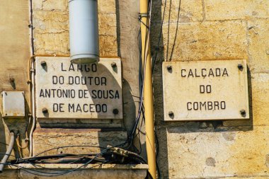 Lizbon Portekiz 26 Temmuz 2020 Bir cadde ya da yol görüntüsü bir caddeye verilen tanımlayıcı bir isim, genellikle onları Lizbon sokaklarında daha fazla teşhis etmek için adresin bir kısmını oluşturur