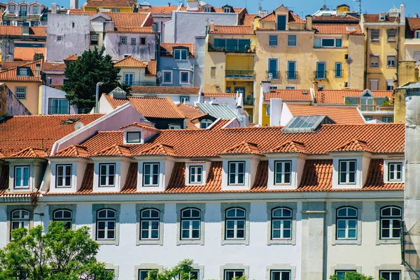 Lissabon Portugal Juli 2020 Blick Auf Die Klassische Fassade Alter — Stockfoto