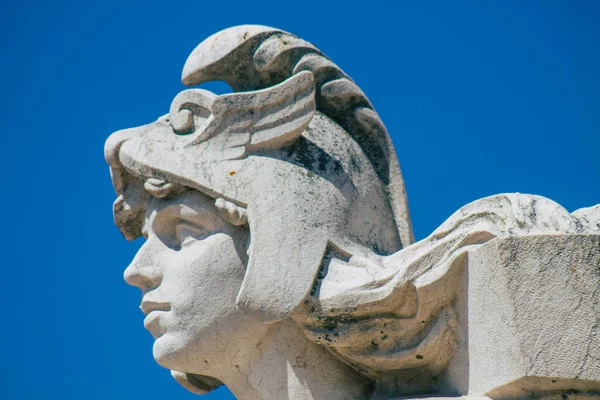 Лісабон Португалія Джулі 2020 Закриття Пам Ятника Статуя Розташовані Площі — стокове фото