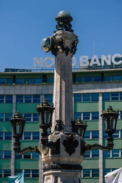 Lisboa Portugal Julho 2020 Encerramento Monumento Estátua Localizada Marquês Pombal — Fotografia de Stock