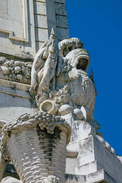 Lisboa Portugal Julio 2020 Primer Plano Del Monumento Estatua Situada — Foto de Stock