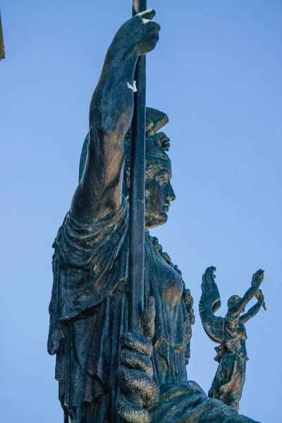 Lisboa Portugal Julio 2020 Primer Plano Del Monumento Estatua Situada —  Fotos de Stock