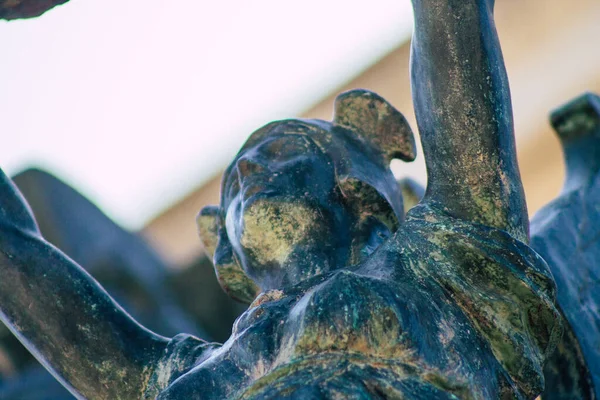 Лісабон Португалія Джулі 2020 Закриття Пам Ятника Статуя Розташовані Площі — стокове фото