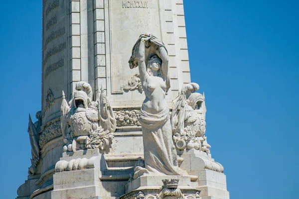 Lisbona Portogallo Luglio 2020 Primo Piano Del Monumento Della Statua — Foto Stock