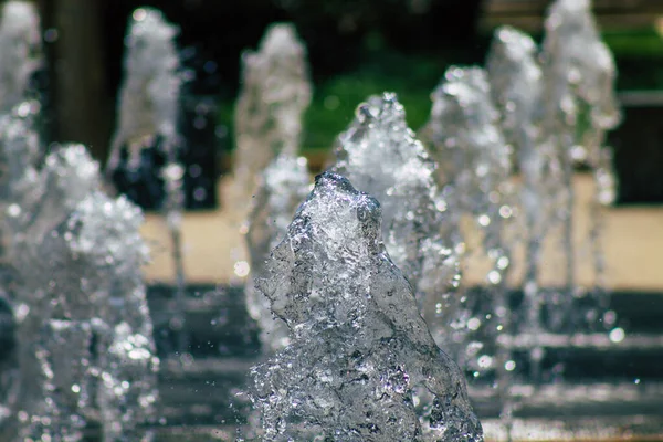 Lisbona Portogallo Luglio 2020 Veduta Della Fontana Situata Nella Piazza — Foto Stock