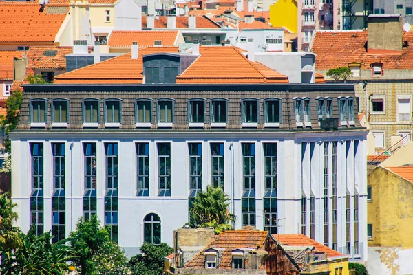 Lissabon Portugal Juli 2020 Blick Auf Historische Gebäude Der Innenstadt — Stockfoto